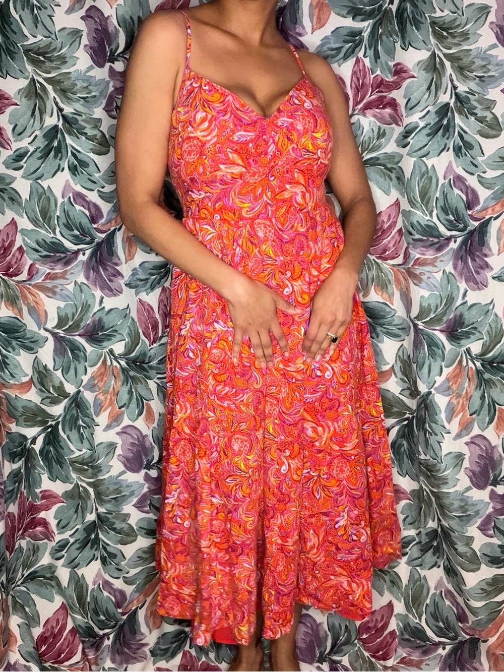 Orange Jason Wu Paisley Midi Dress
